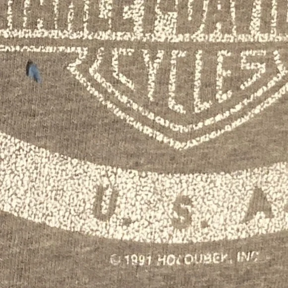 Vintage Harley Davidson Motorcycle T-shirt Mens X-Large Gray Heritage Lisle IL - Picture 15 of 16